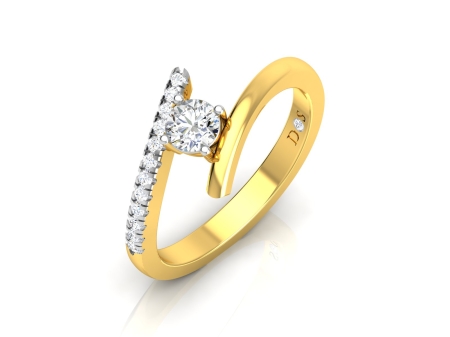 Office Wear Fashion Wear Solitaire Rings Studded in 18KT GOLD For her-RF1759