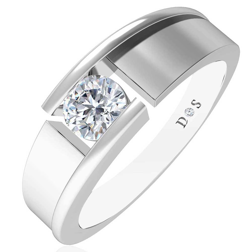 Occasional Classic Wear Solitaire Rings Studded in 950 PLATINIUM For her-RF3361