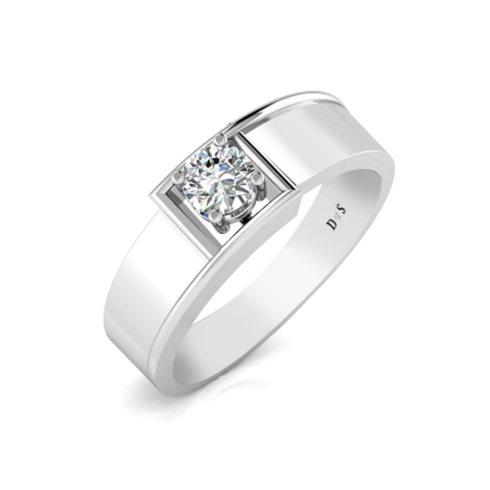 Office Wear Fashion Wear Solitaire Rings Studded in 950 PLATINIUM For her-RM3078